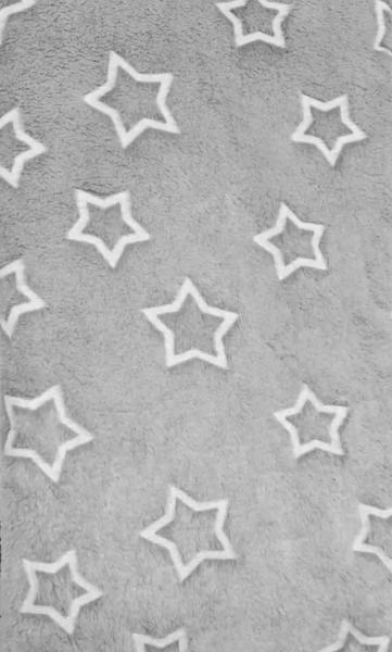 Kuschel Fleece mit Sternen auf Hellgrau